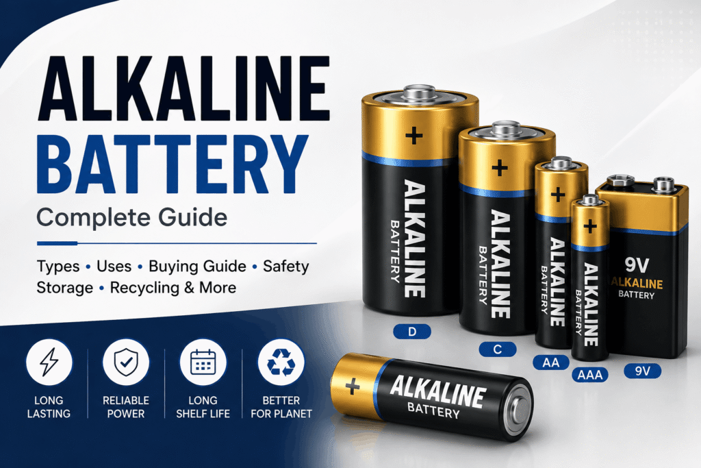 Alkaline battery types and sizes – complete guide, Alkaline batteries in AA, AAA, C, D, and 9V sizes